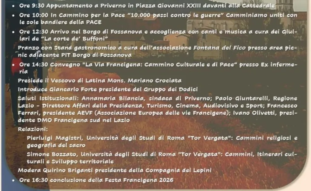 Festa della Francigena 2026